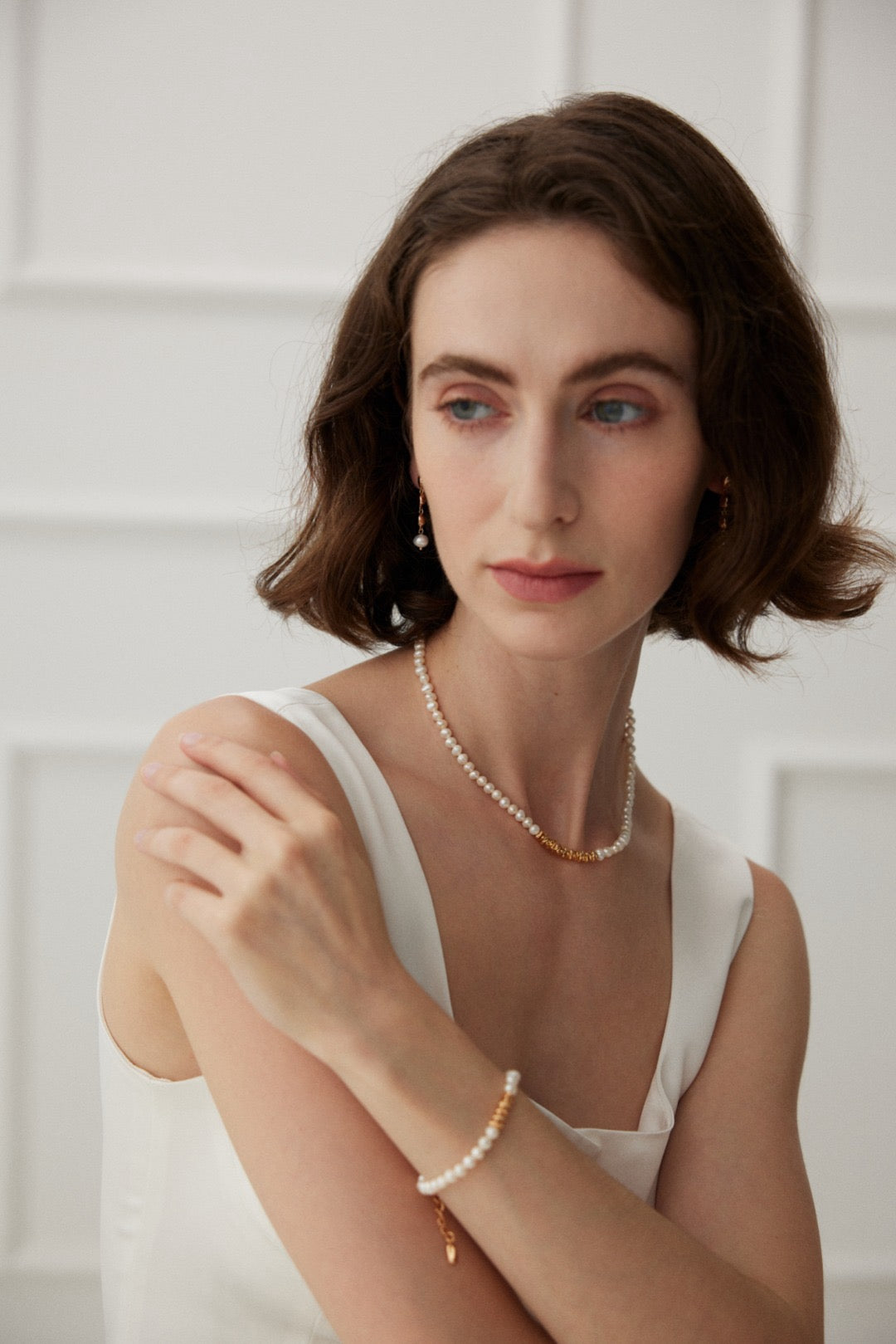 Pure natural pearl necklace