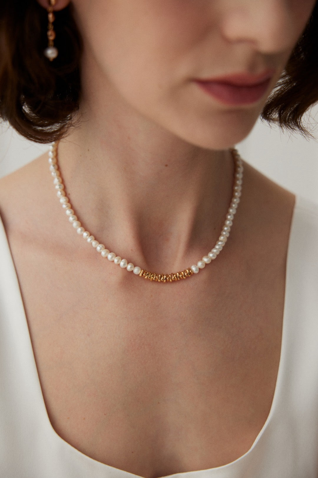 Pure natural pearl necklace