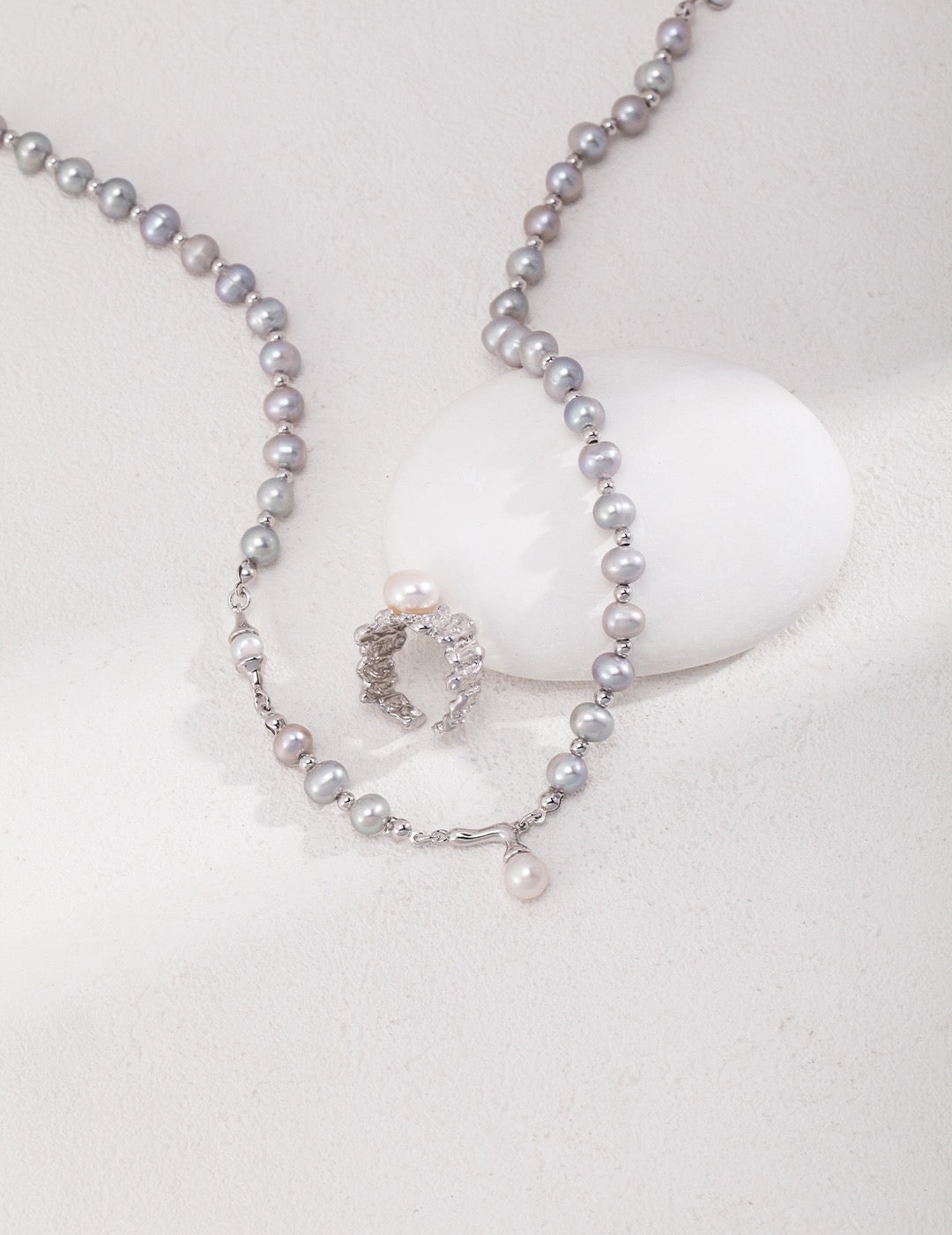 Grey Pearl Necklace