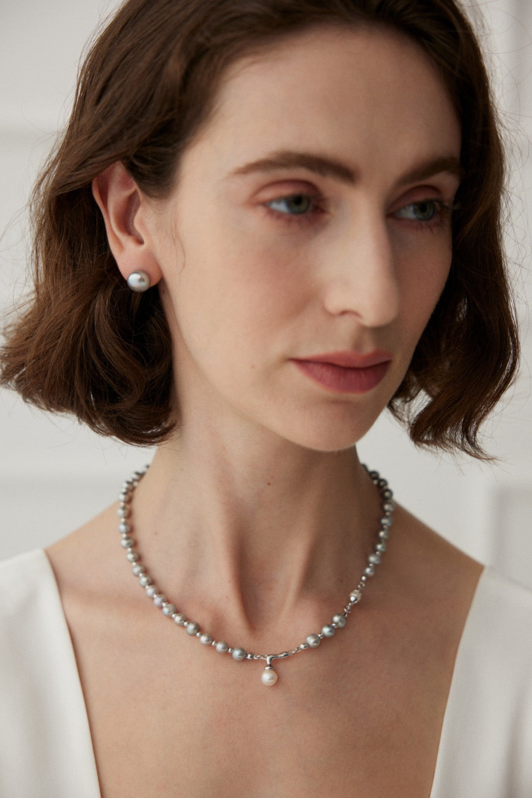 Grey Pearl Necklace