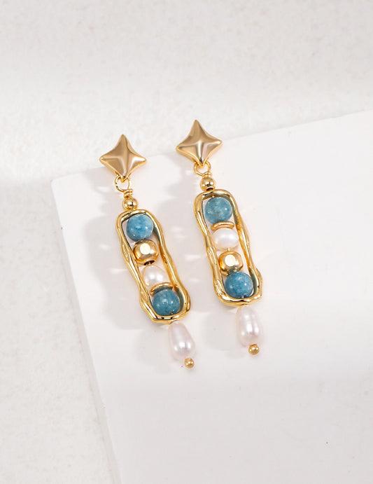 Sea and Stars 18k gold vermeil earrings