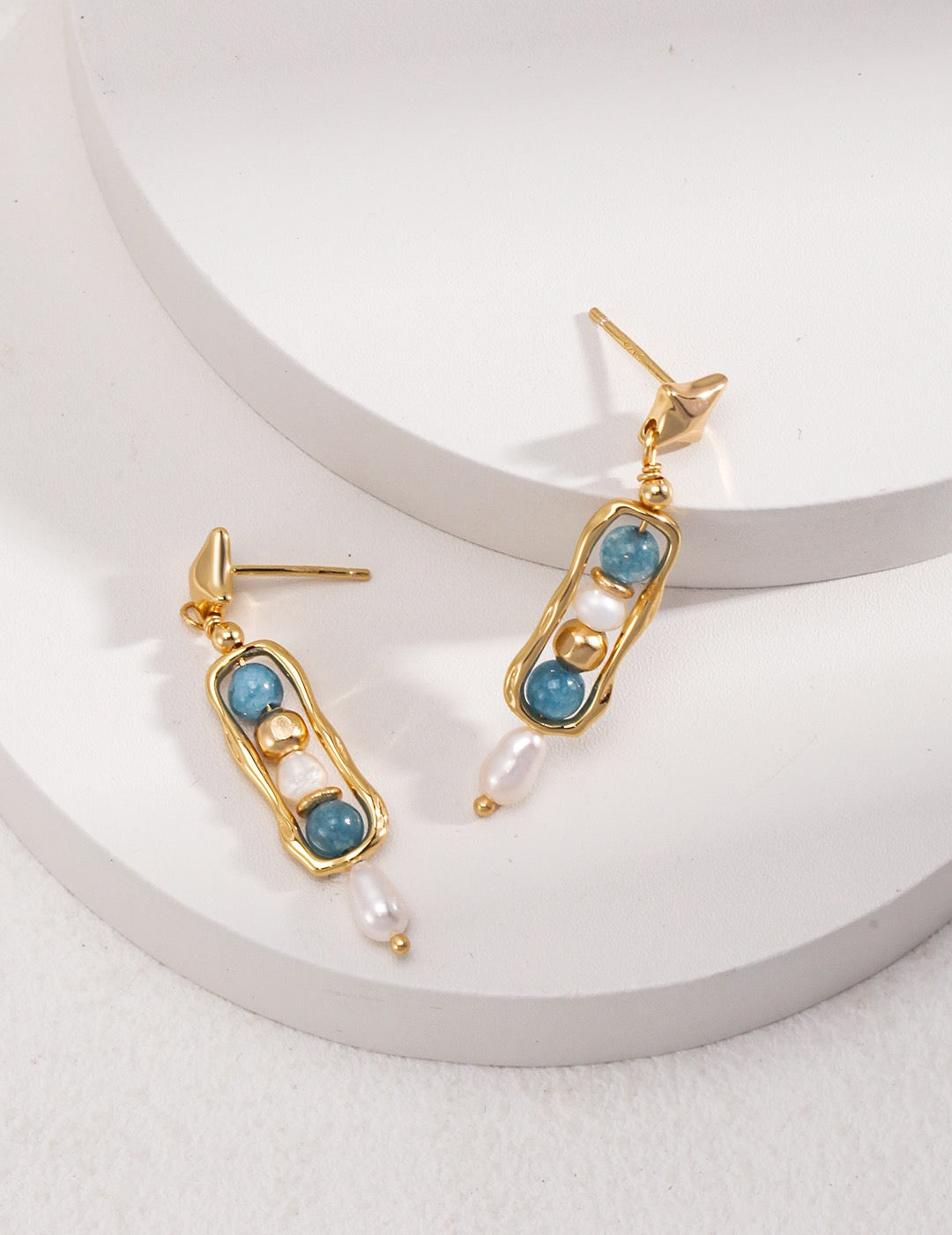 Sea and Stars 18k gold vermeil earrings